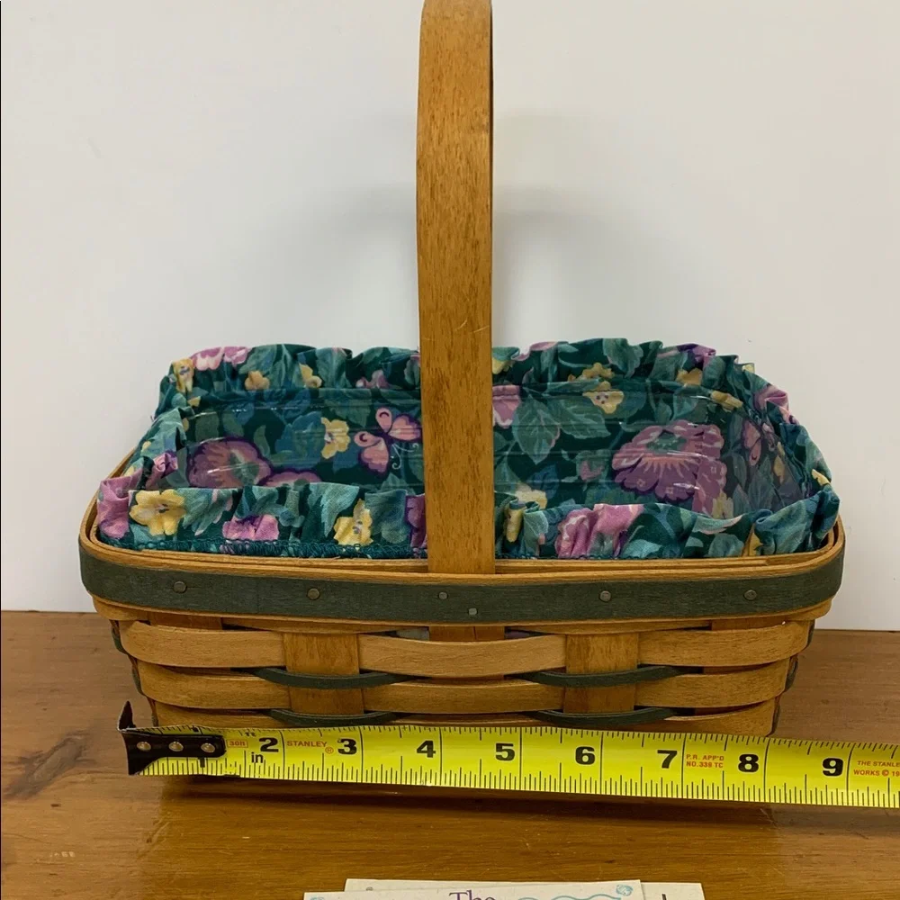 Longaberger Basket with Floral Liner